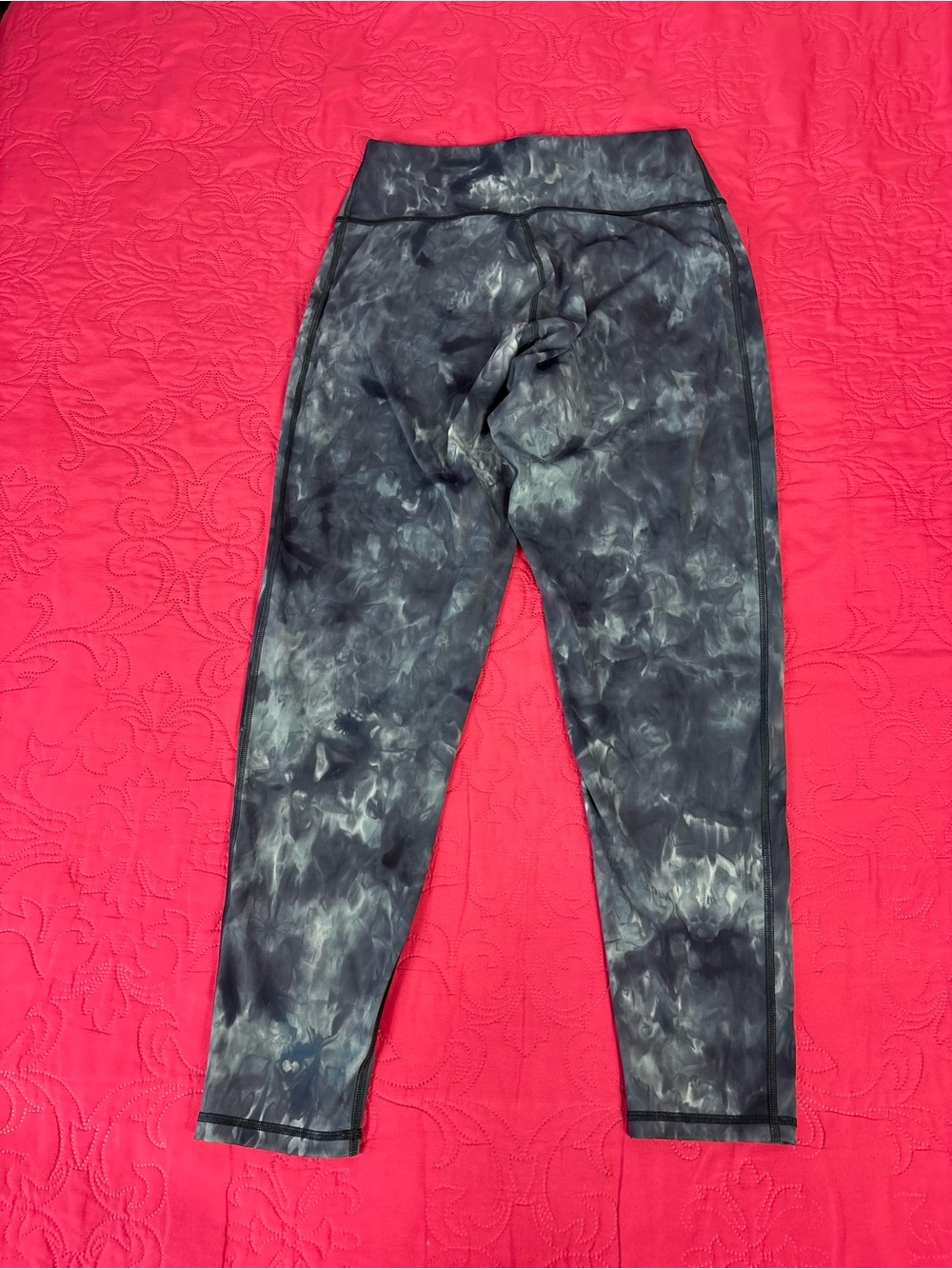 Gymshark Black & Gray Marble-Print High-Waist Leggings - Picture 4 of 9